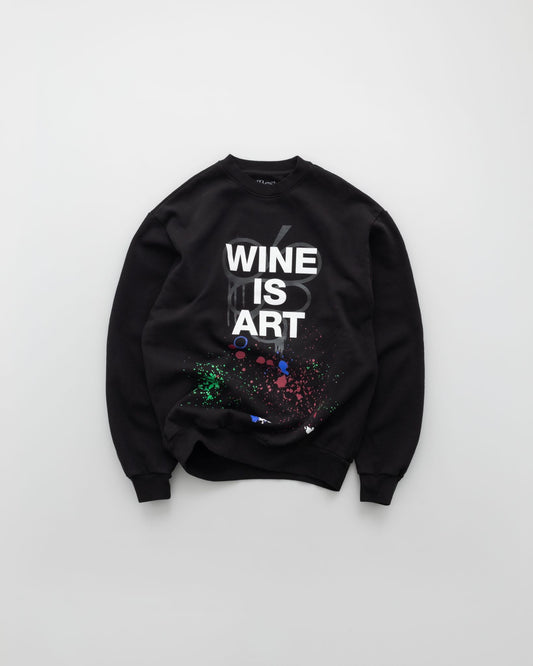 “WINE IS ART” CREW [BLACK]